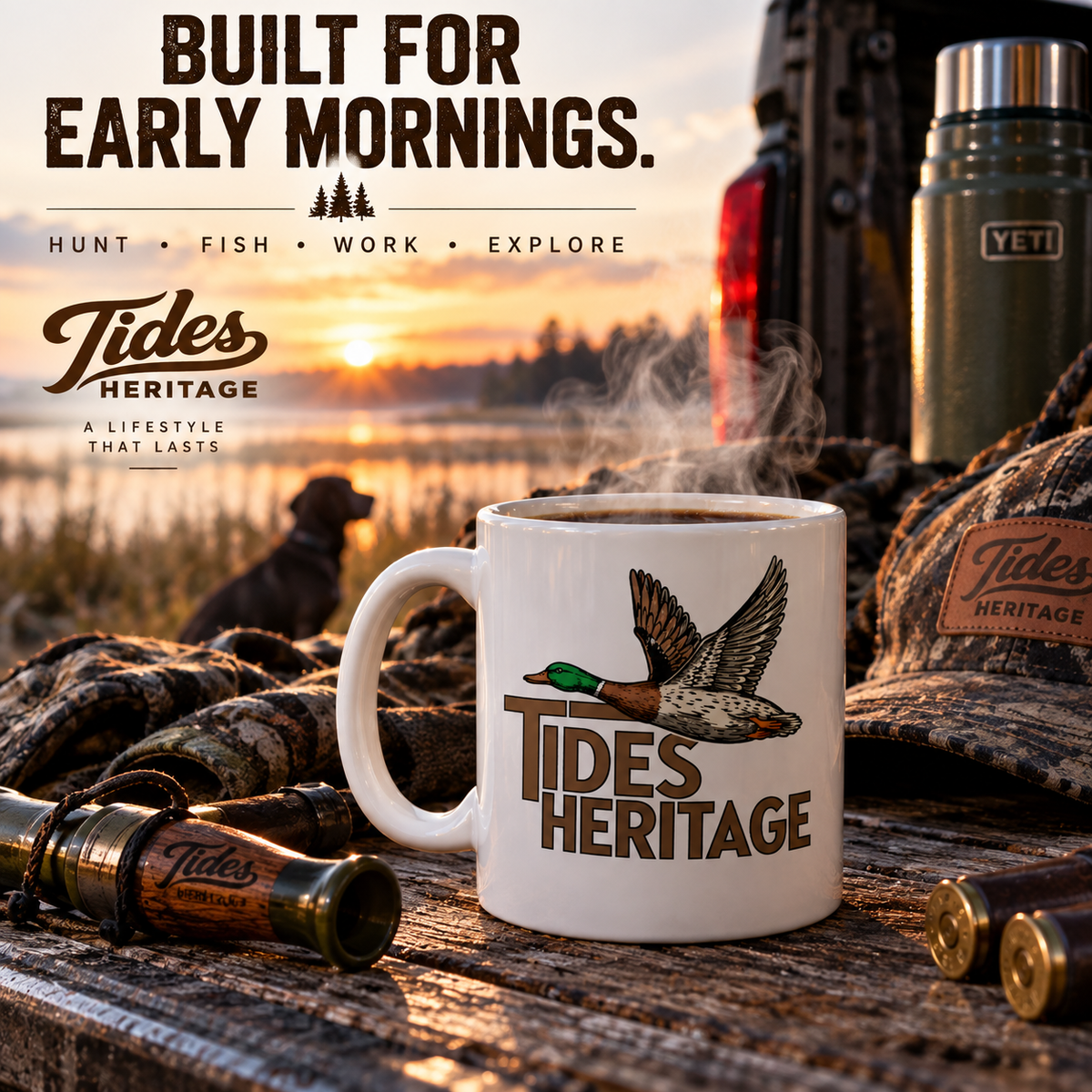 Winter Mallard Ceramic Coffee Mug